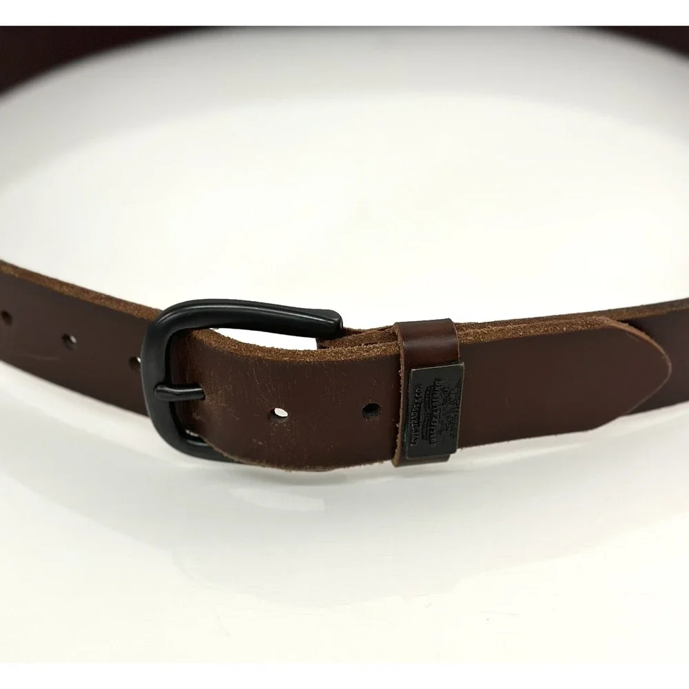 MEN'S LEVI'S Broun GENUINE LEATHER Belt size 44/110cm #11LV02HO